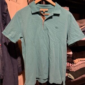 Burberry Men's Teal Polo Shirt